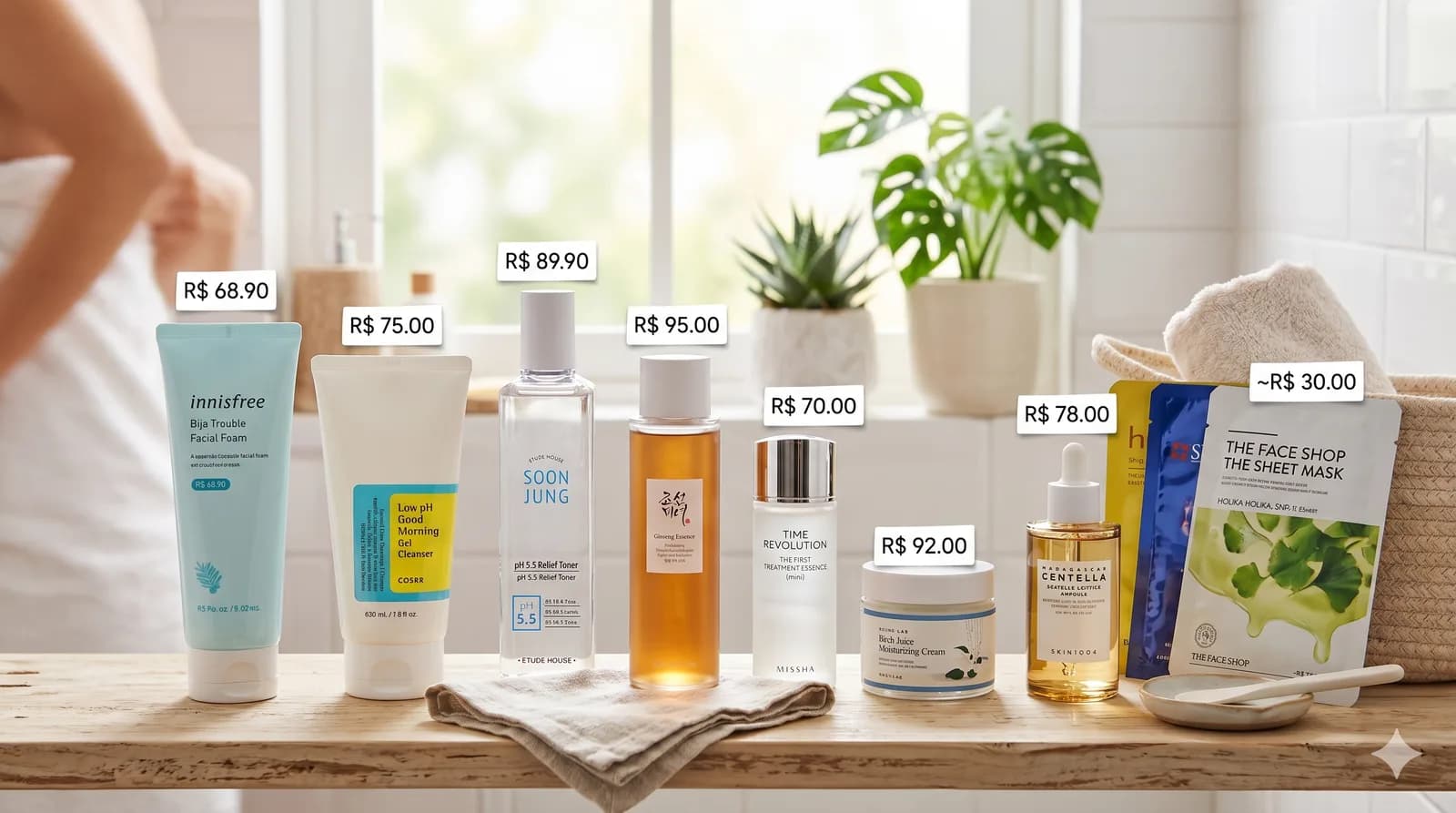 Skincare Coreano com Menos de R$100: os Produtos que Realmente Valem